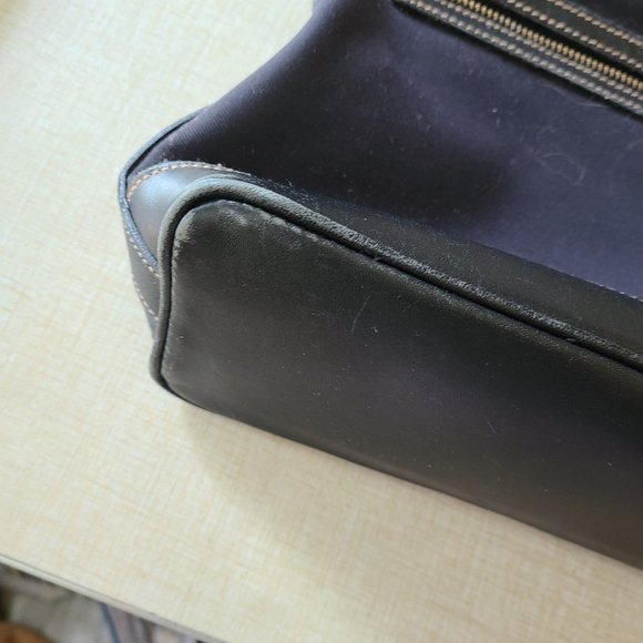 Vintage Black Ralph Lauren 'Lauren' Cotton & Leather Crossbody Bag - Picture 6 of 16